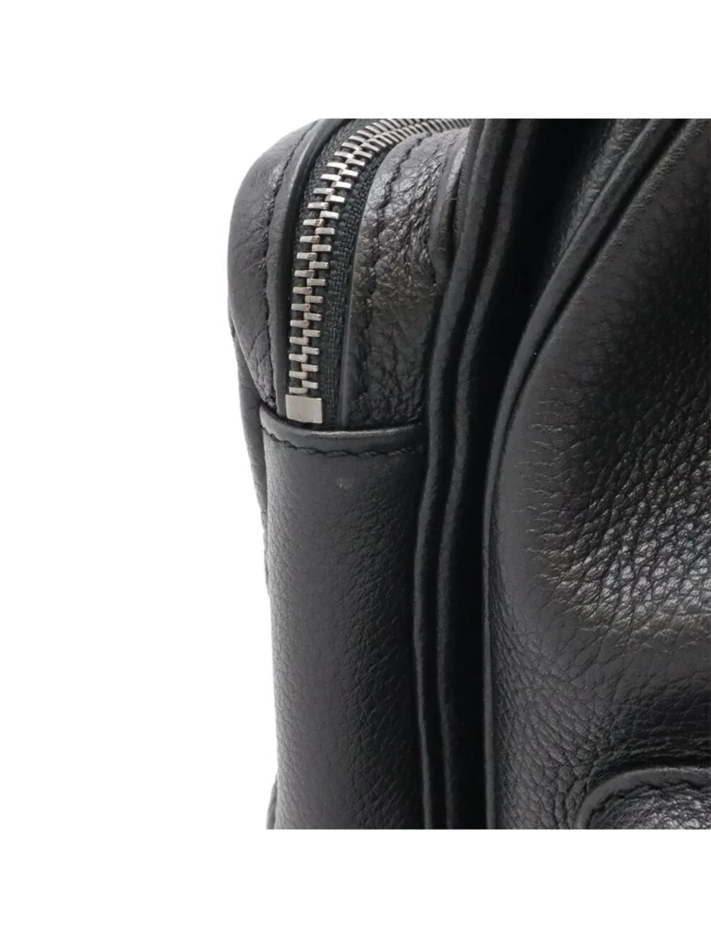 Chanel Quilted Casual Lock Backpack Caviar Leather Black Silver
